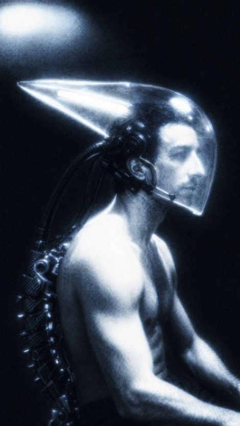 Early 2000s experimental digital photography style characterized by high-contrast chiaroscuro lighting and heavy filmic grain